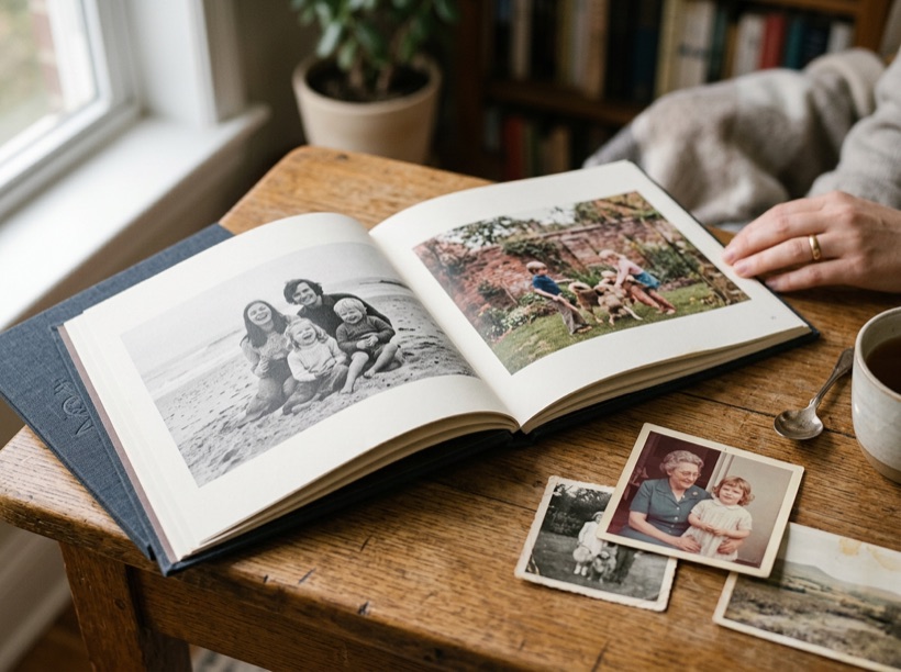 A printed photo book of one chapter